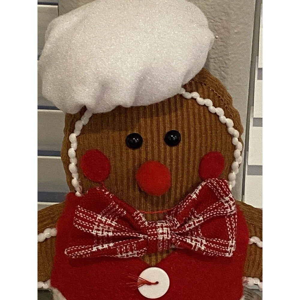Hallmark 25” Fabric Gingerbread Man Chef Baker Christmas Shelf Sitter